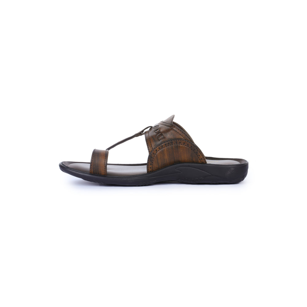 Coolers Casual Brown Toe Ring Slippers For Men  A17-4 By Liberty