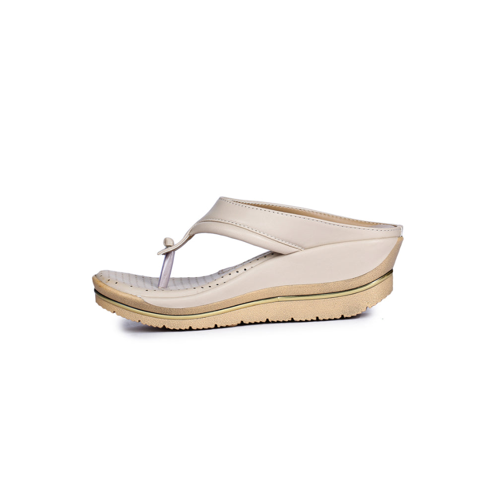 Senorita Casual Beige Slippers For Women LAF-11 By Liberty