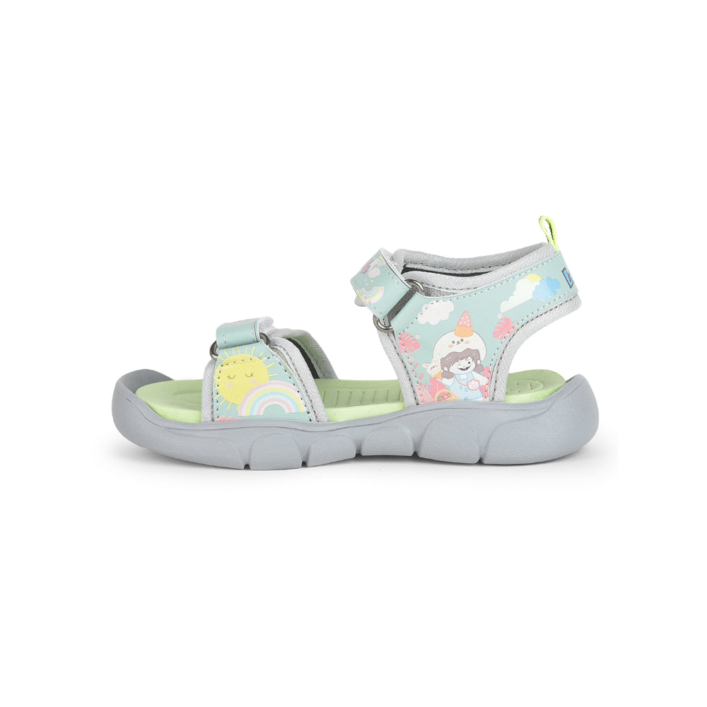 Lucy & Luke Casual L.Green Sandal For Kids FLYNN-41 By Liberty