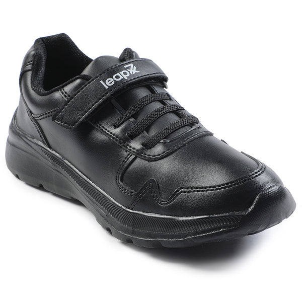 Leap7x Black Velcro Uniform School Shoes For Kids SCHLPRO-3 By Liberty