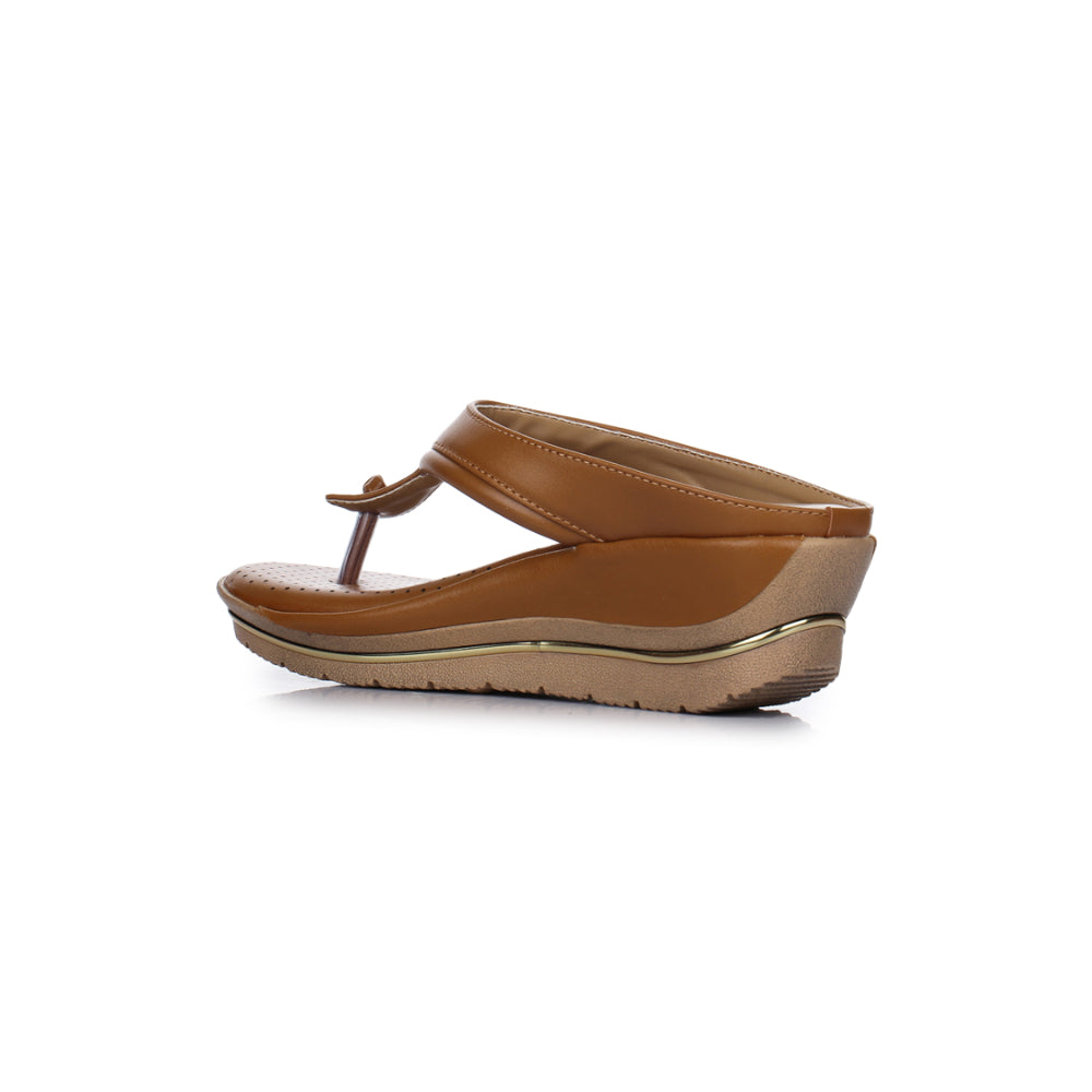 Senorita Casual Tan Slippers For Women LAF-11 By Liberty