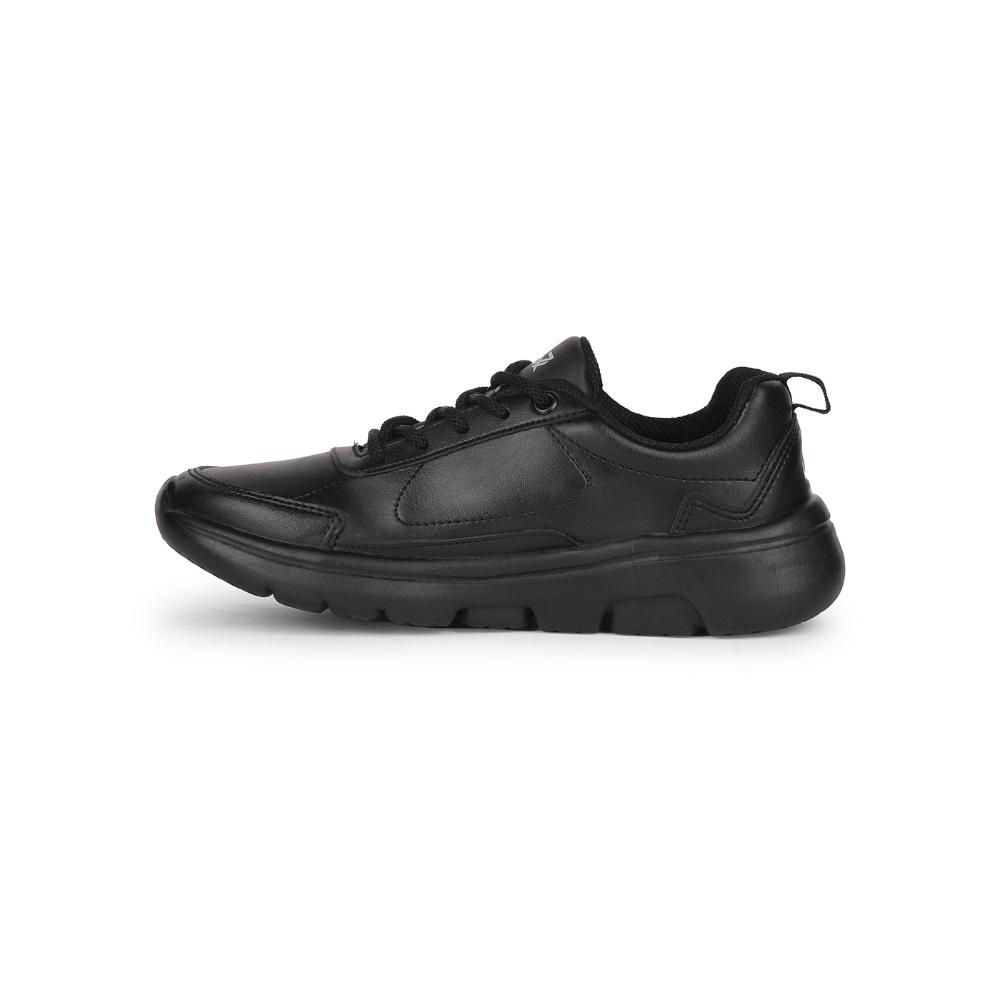 Leap7x Black Lacing Uniform School Shoes For Kids SCHLSTAR-L 