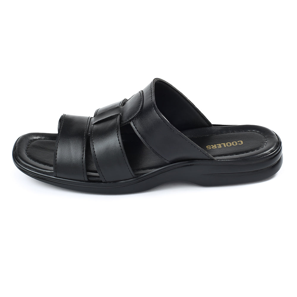 Coolers Black Casual Slipper For Men COOL99-628 