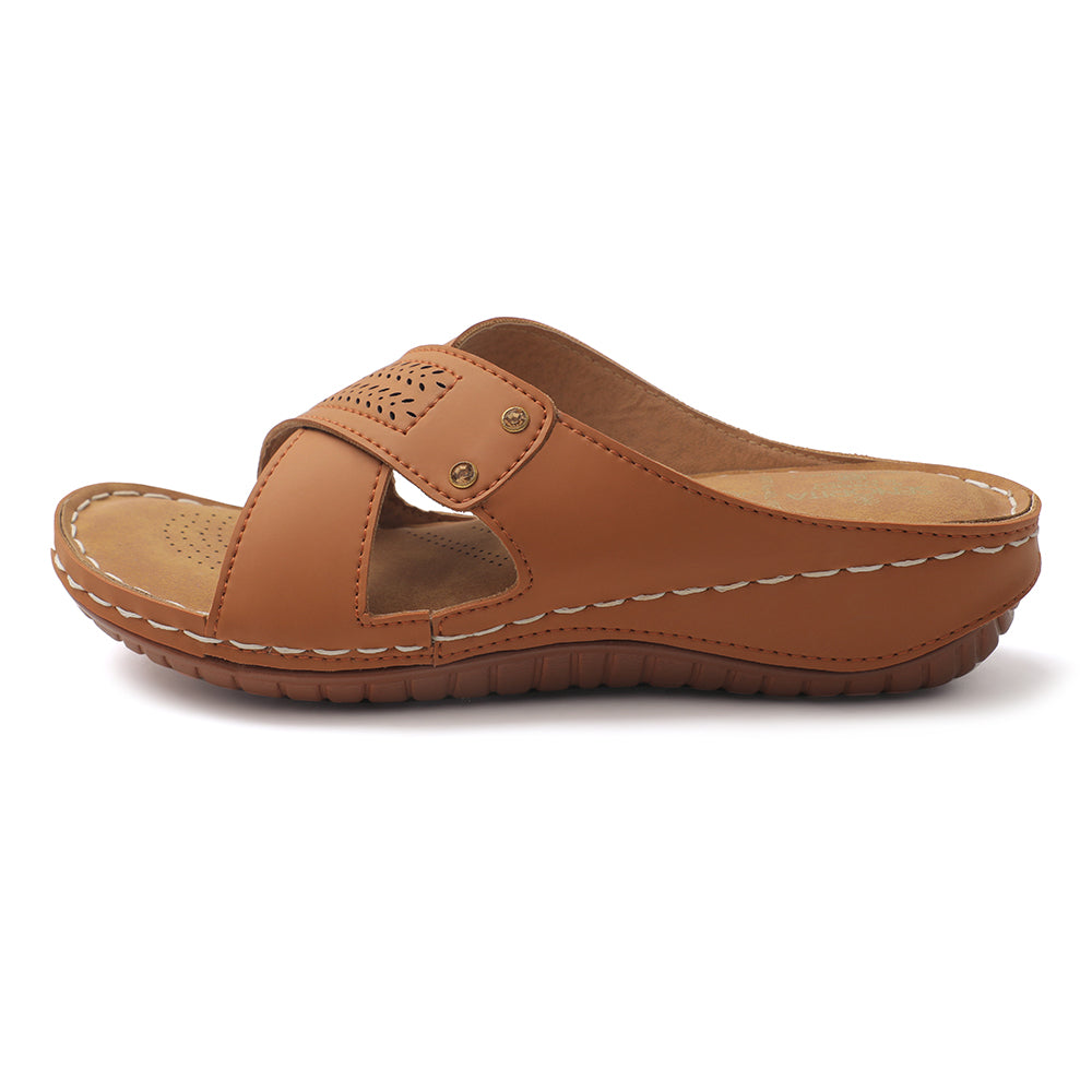 Senorita Tan Casual Slipper For Women AGL-105E 