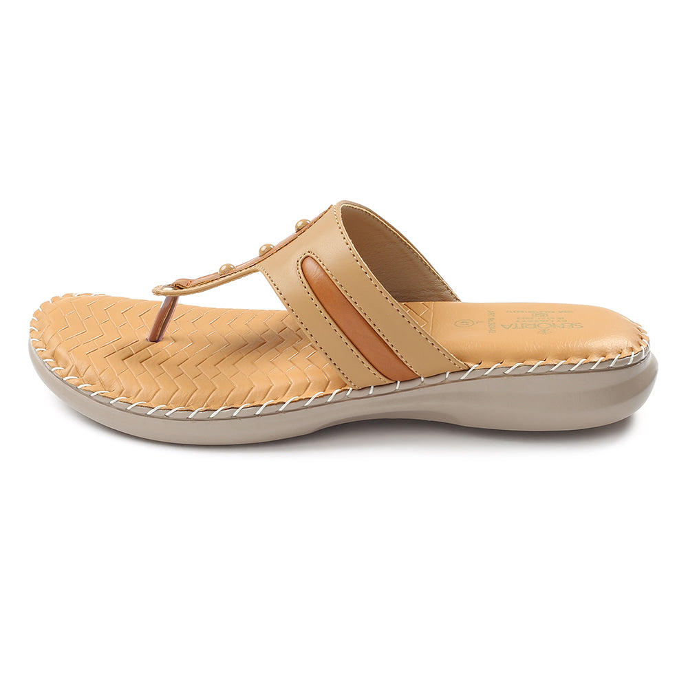 Senorita Beige Casual Slipper For Women S624-02 