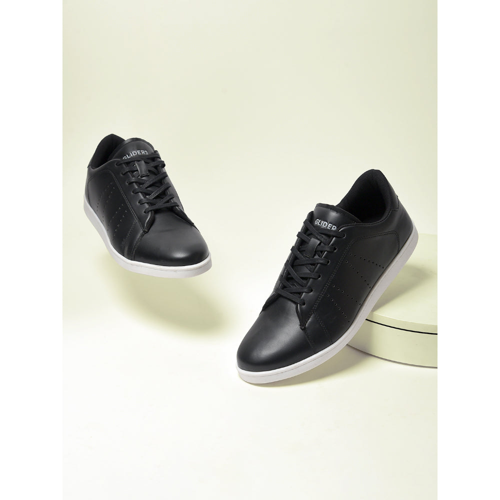 Gliders Casual Black Lacing Sneakers For Men ANDERSON By Liberty