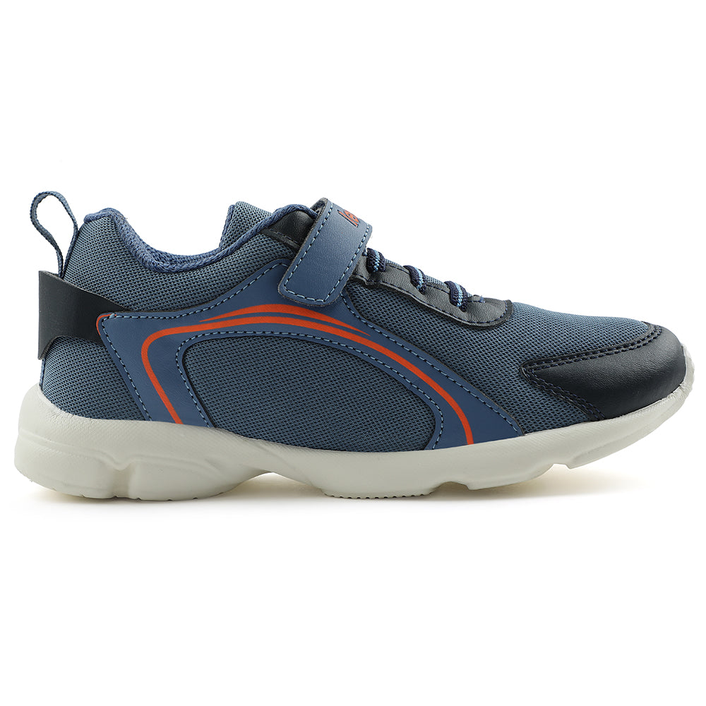 Leap7x Blue Non Lacing Sports Running Shoes For Kids KSN 670V 