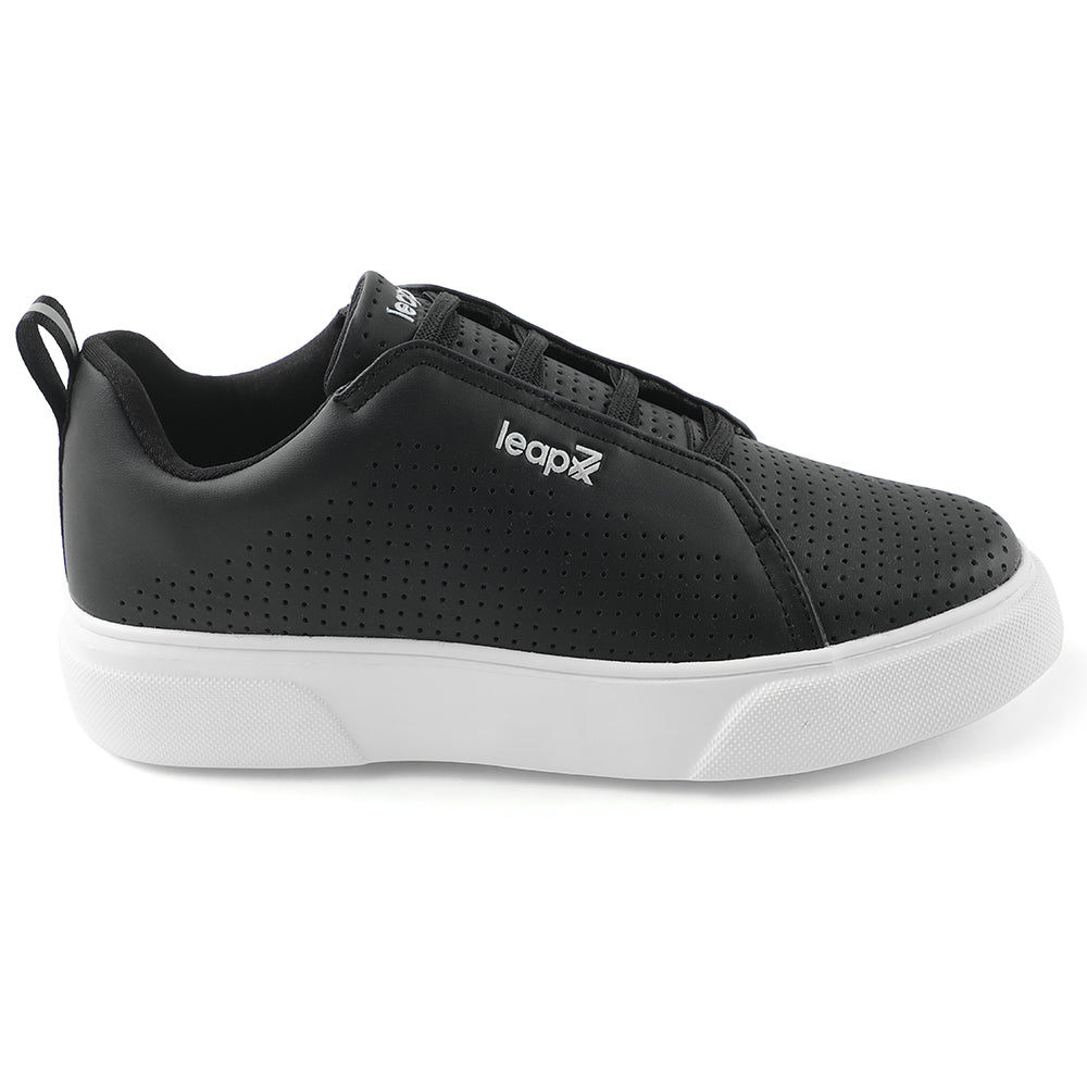 Leap7x Lacing Black Casual Sneakers For Men CROATIA-2E 