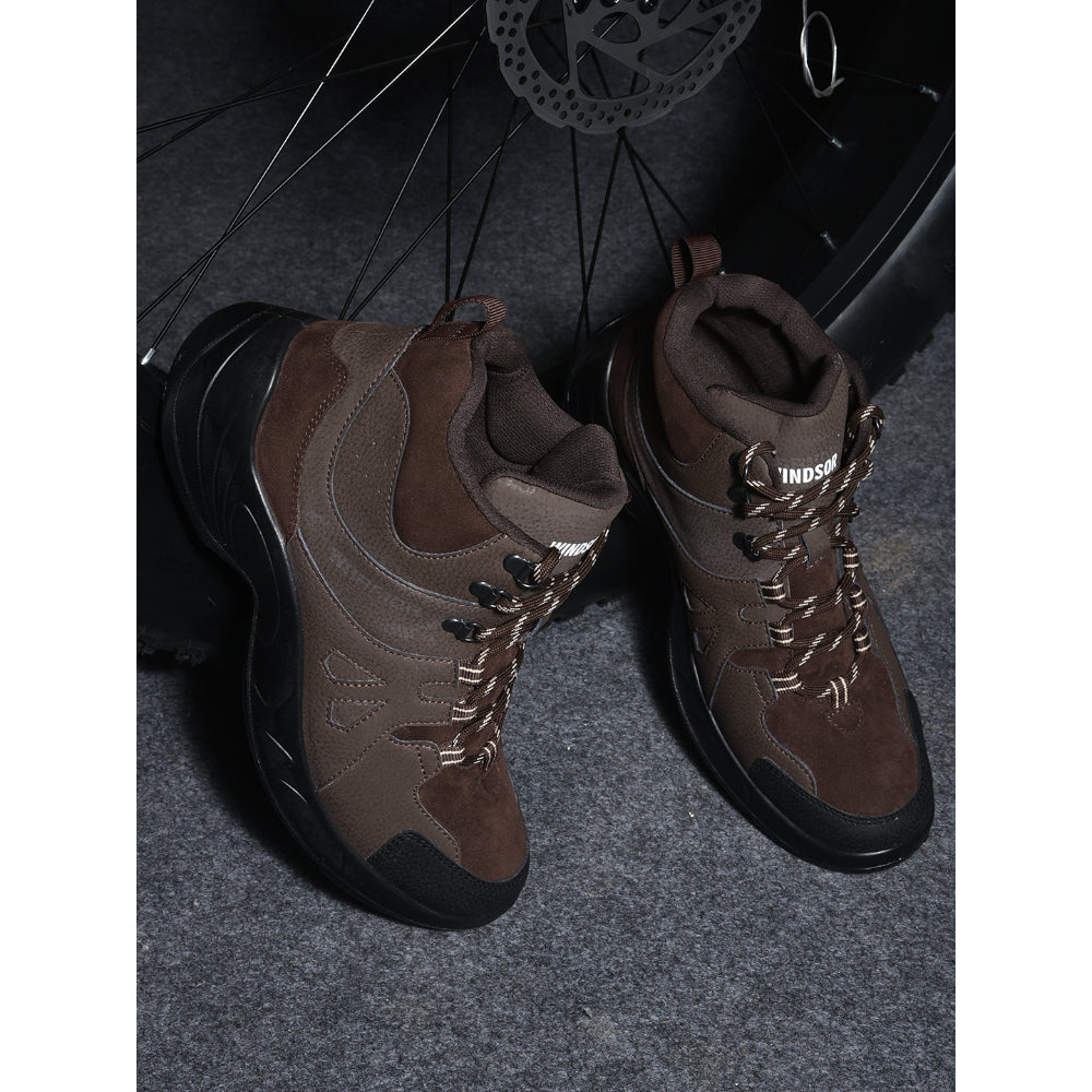 Windsor Brown Lacing Jungle Boots For Men MULLER By Liberty