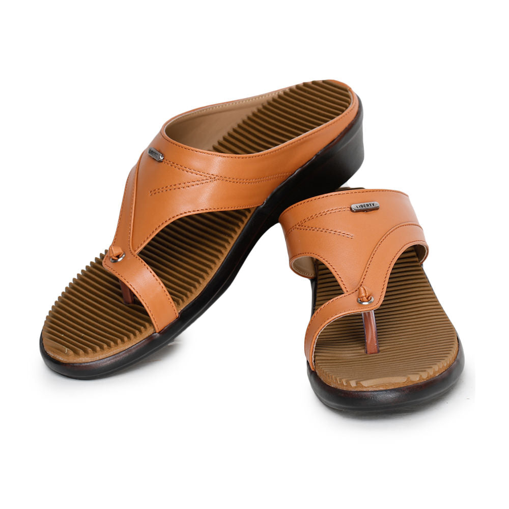 Senorita Fashion (Tan) Thong Sandals For Women D1-52 By Liberty