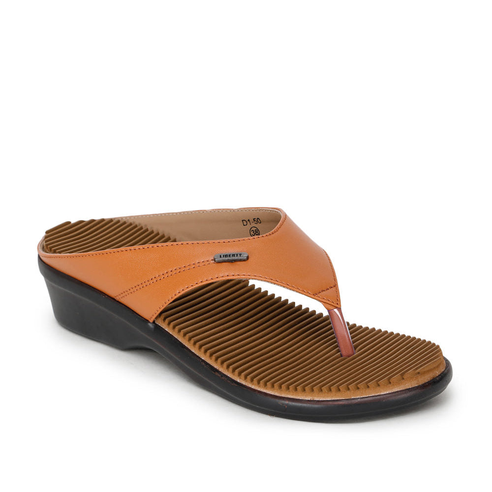 Senorita Casual (Tan) Slipper For Women D1-5 By Liberty