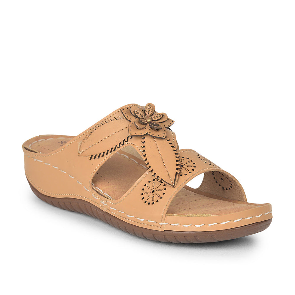 Senorita Casual (Beige) Slippers For Women LAF-755 By Liberty