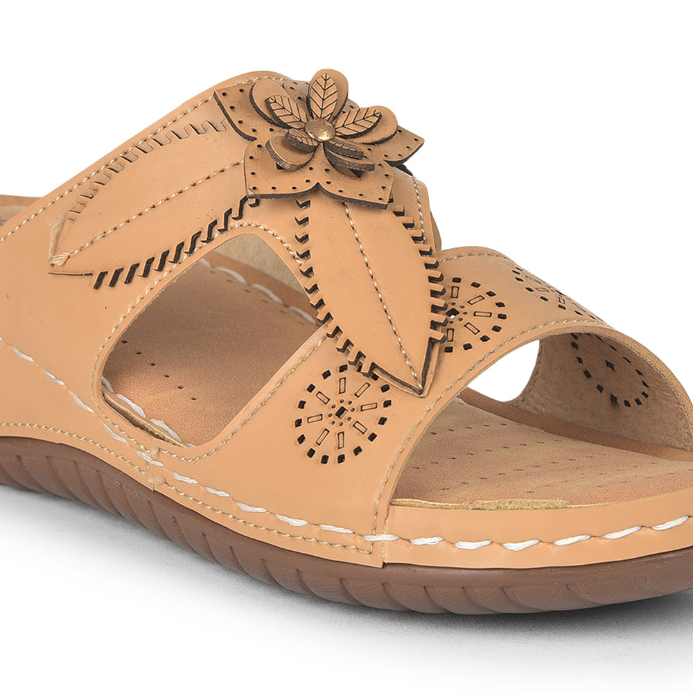 Senorita Casual (Beige) Slippers For Women LAF-755 By Liberty