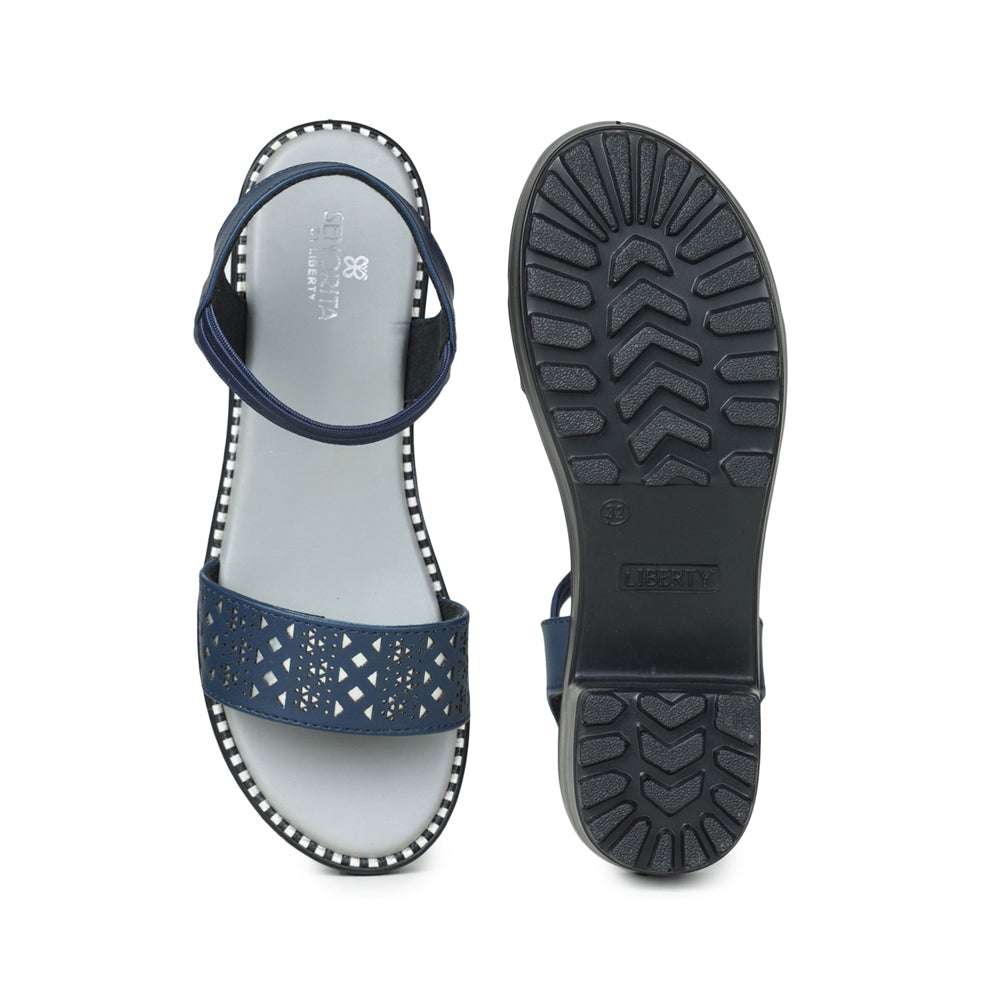 Senorita Casual (Blue) Sandals For Kids GF-63 By Liberty