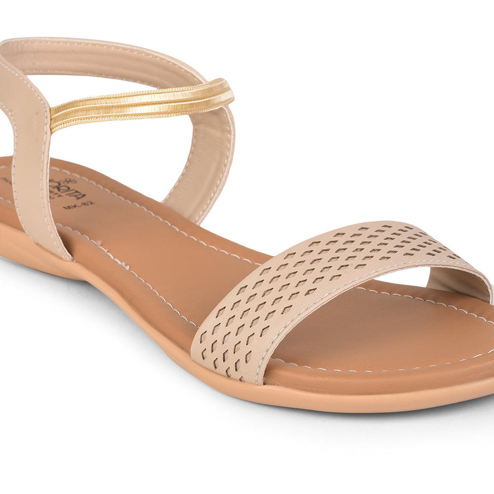 Senorita Casual (Cream) Sandals For Women MK-82 By Liberty