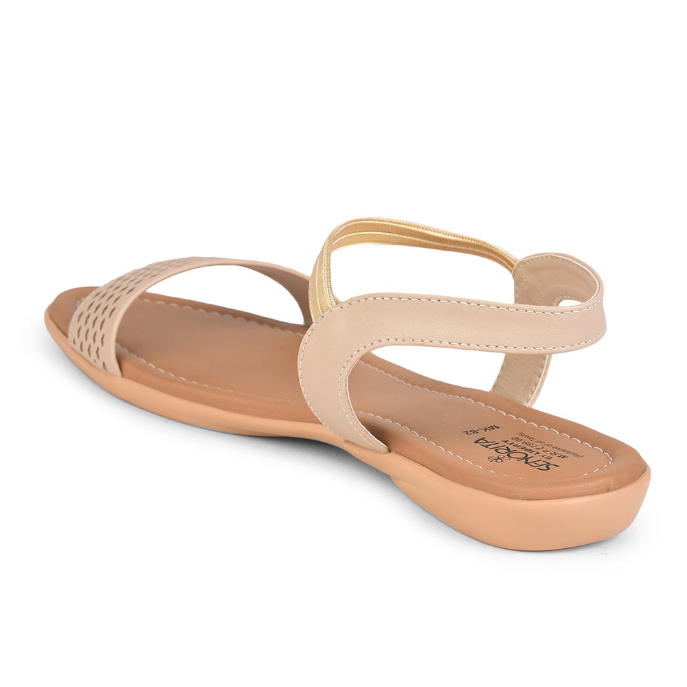 Senorita Casual (Cream) Sandals For Women MK-82 By Liberty