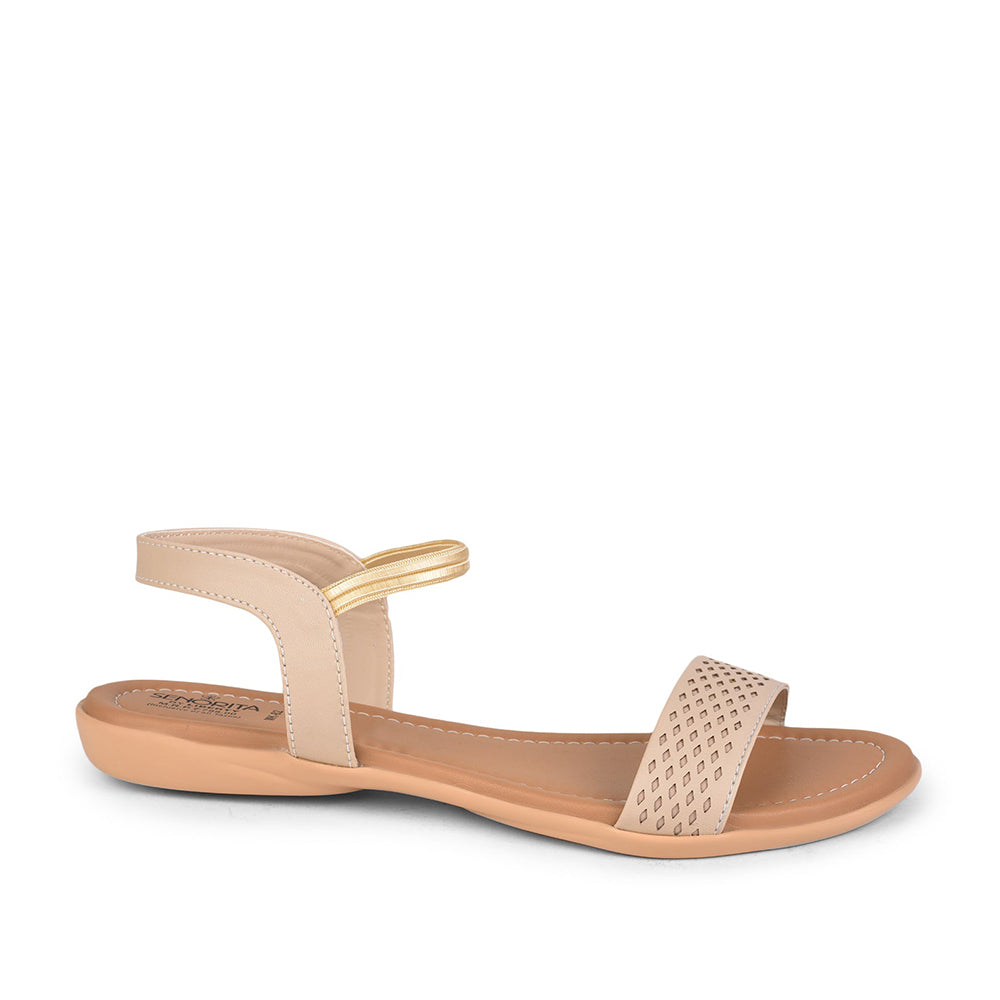 Senorita Casual (Cream) Sandals For Women MK-82 By Liberty