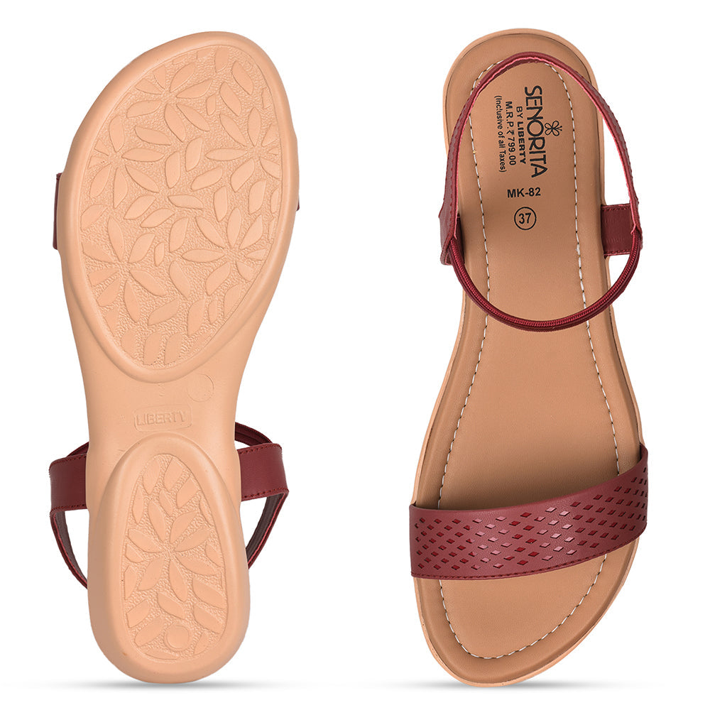 Senorita Casual (Cherry) Sandals For Women MK-82 By Liberty