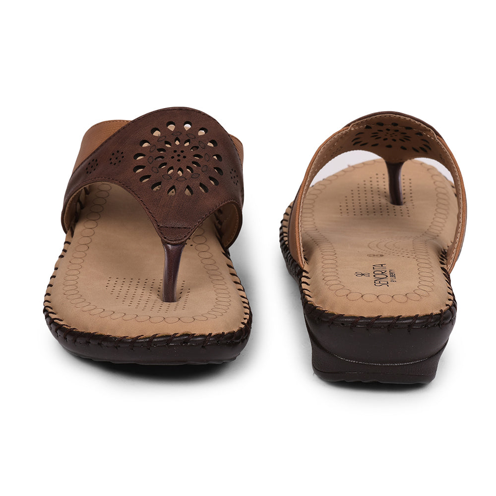 Senorita Comfort (Brown) Slippers For Women LAF-12 By Liberty