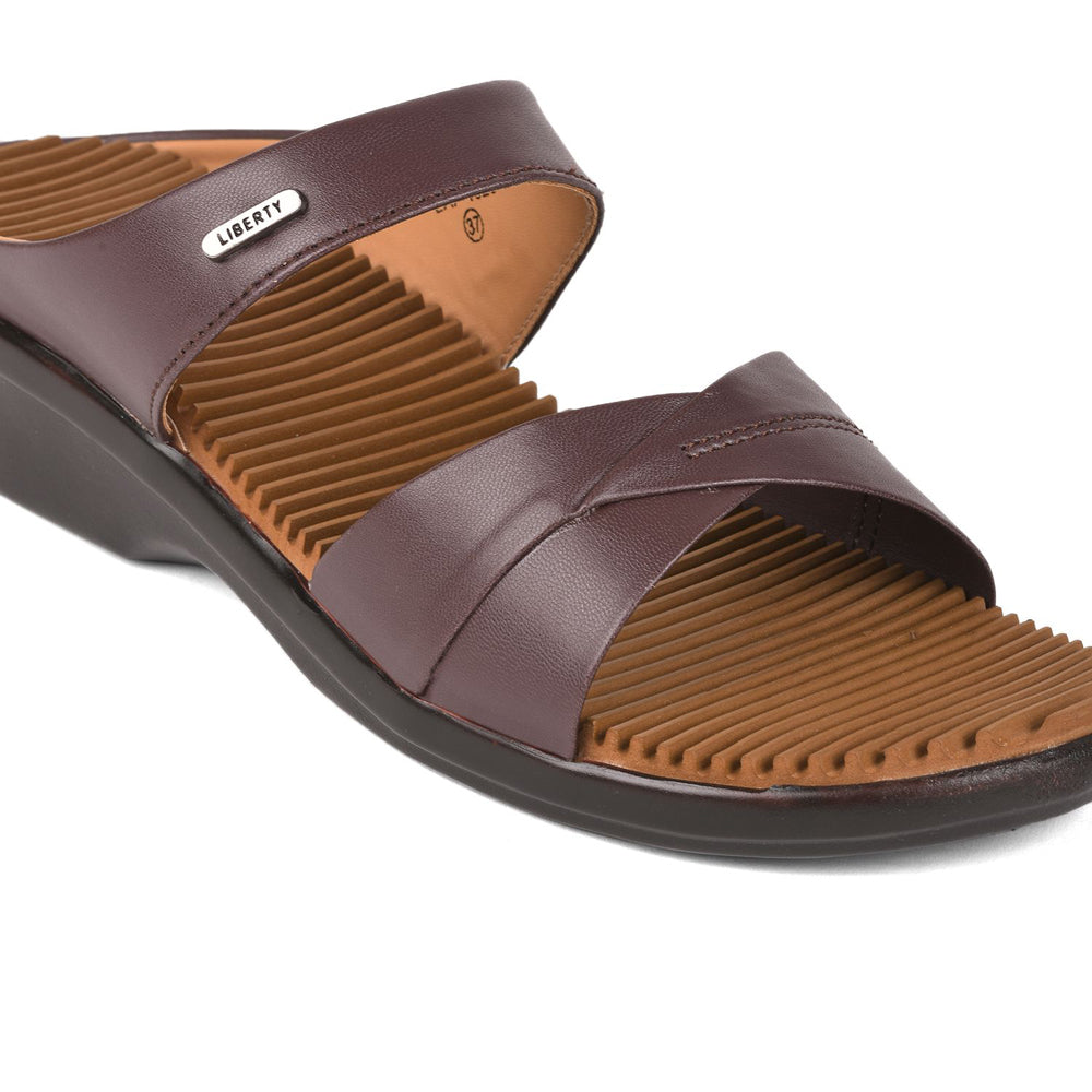 Senorita Casual (Brown) Slippers For Women LAF-125 By Liberty