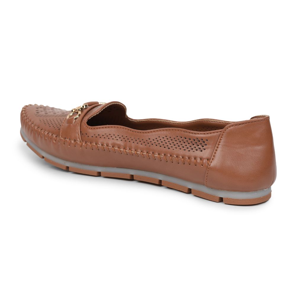 Senorita Casual (Tan) Ballerina Shoes For Ladies GIF-241 By Liberty