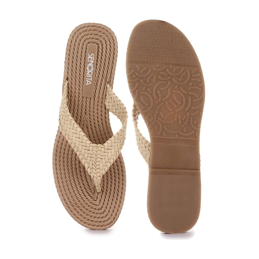 Senorita Casual (Beige) Slipper For Women LSM-135 By Liberty