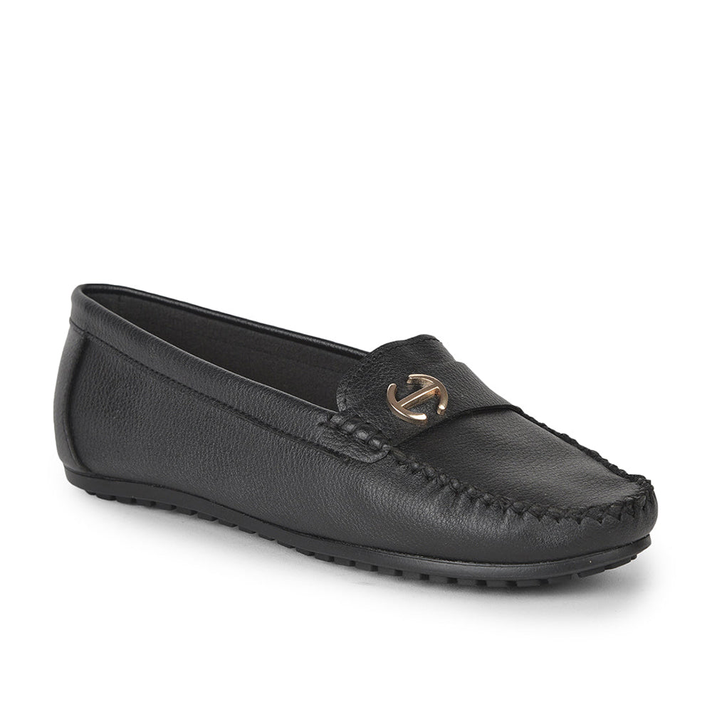 Healers Casual Black Loafers For Women GI-SD-31 By Liberty