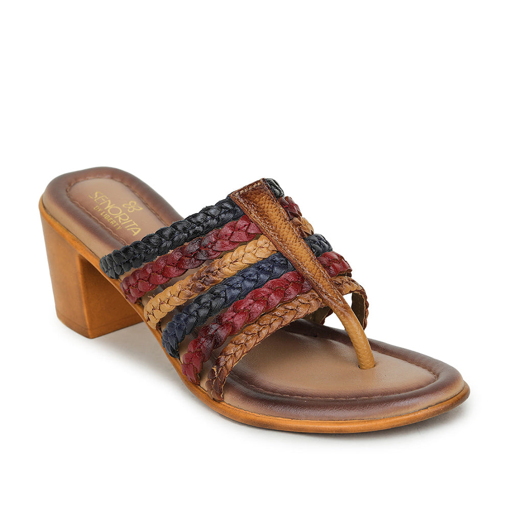 Senorita Ethnic (Tan) Sandal For Women MDL-27 By Liberty