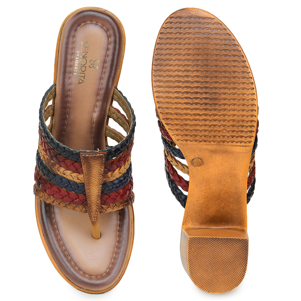 Senorita Ethnic (Tan) Sandal For Women MDL-27 By Liberty