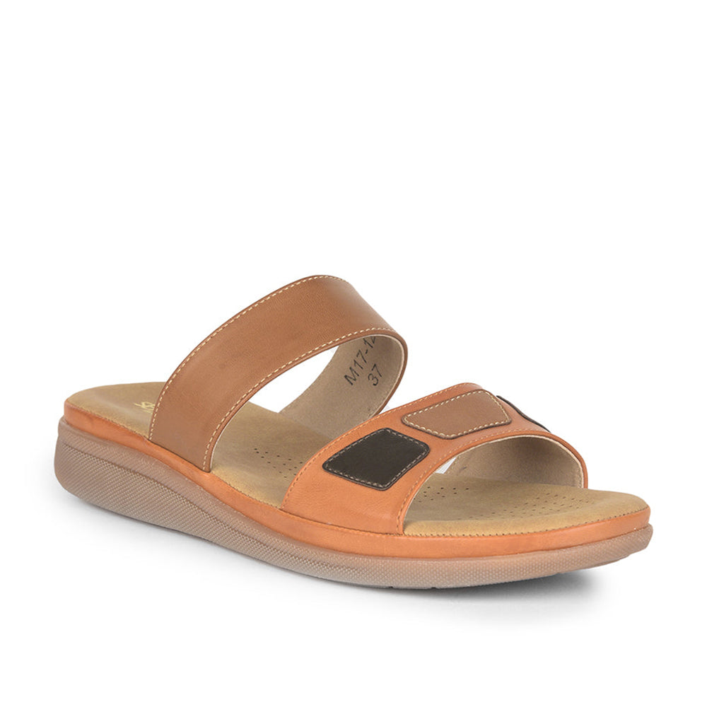 Senorita Casual (Tan) Slippers For Women M17-12 By Liberty