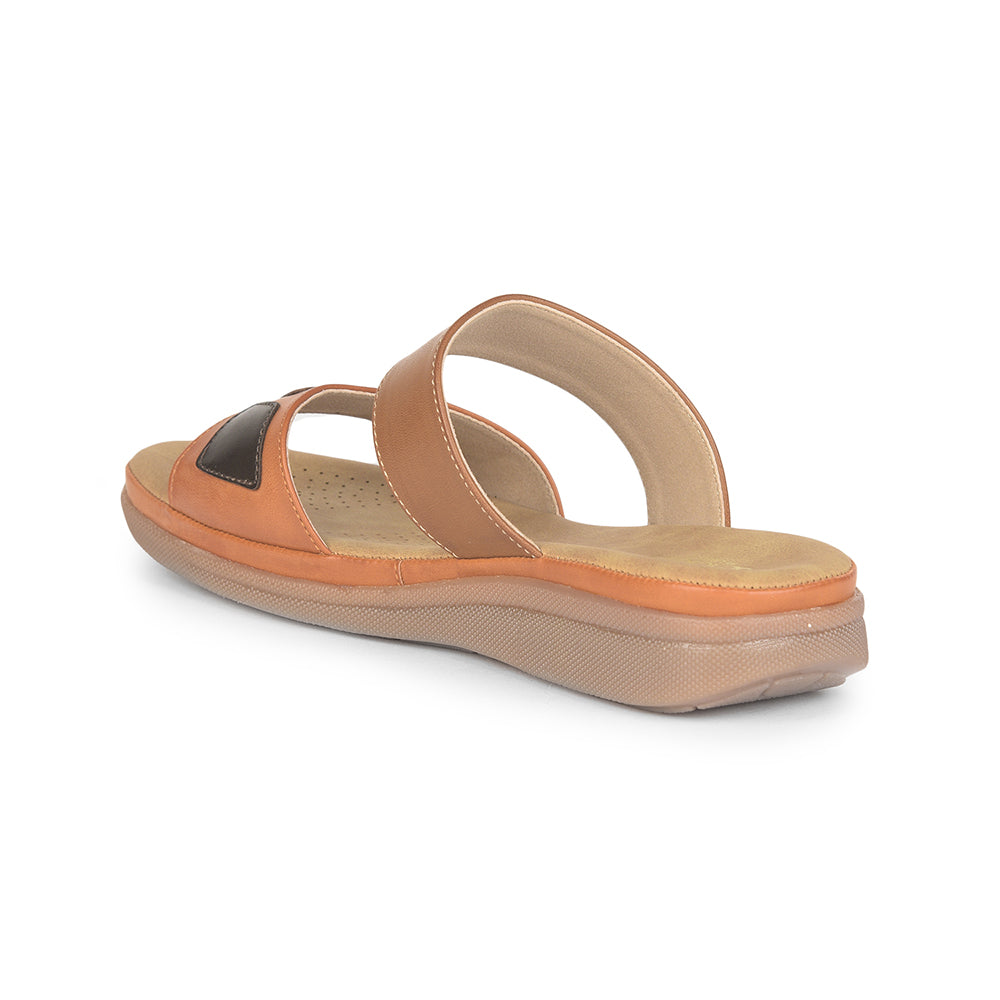 Senorita Casual (Tan) Slippers For Women M17-12 By Liberty