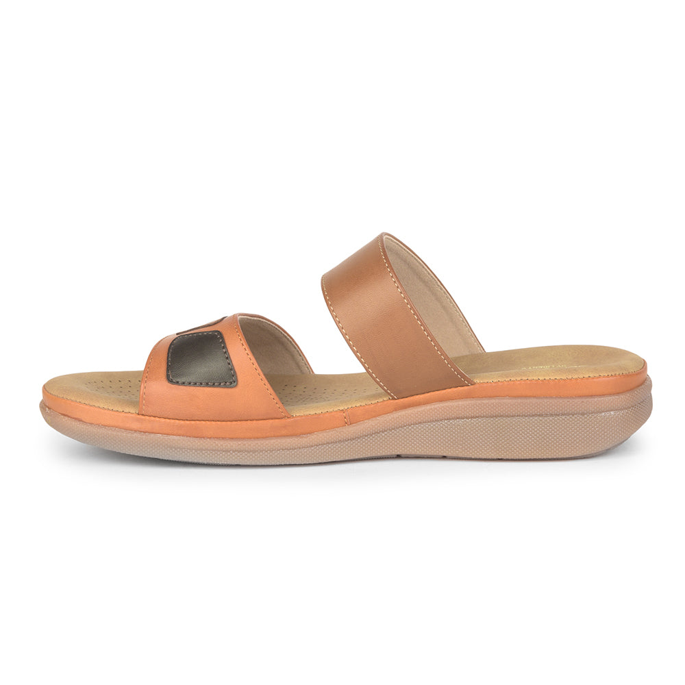 Senorita Casual (Tan) Slippers For Women M17-12 By Liberty