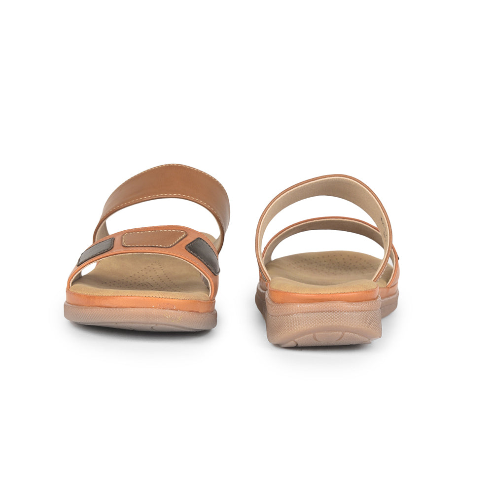 Senorita Casual (Tan) Slippers For Women M17-12 By Liberty