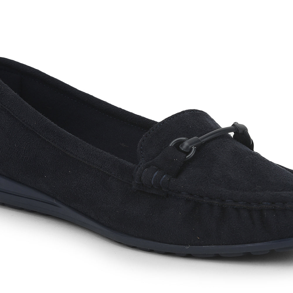 Healers Casual Navy Blue Loafers For Women HM6-1 By Liberty