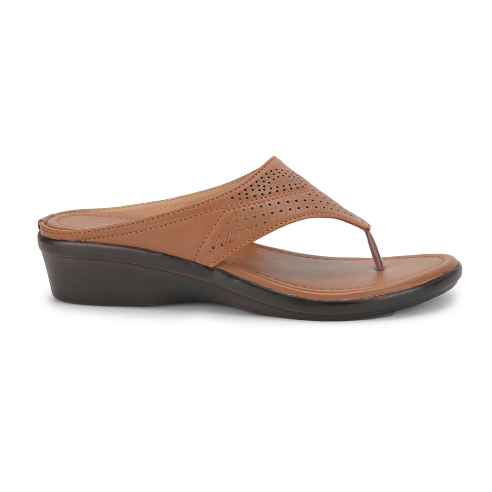 Senorita Casual (Tan) Slipper For Ladies LAF-113 By Liberty