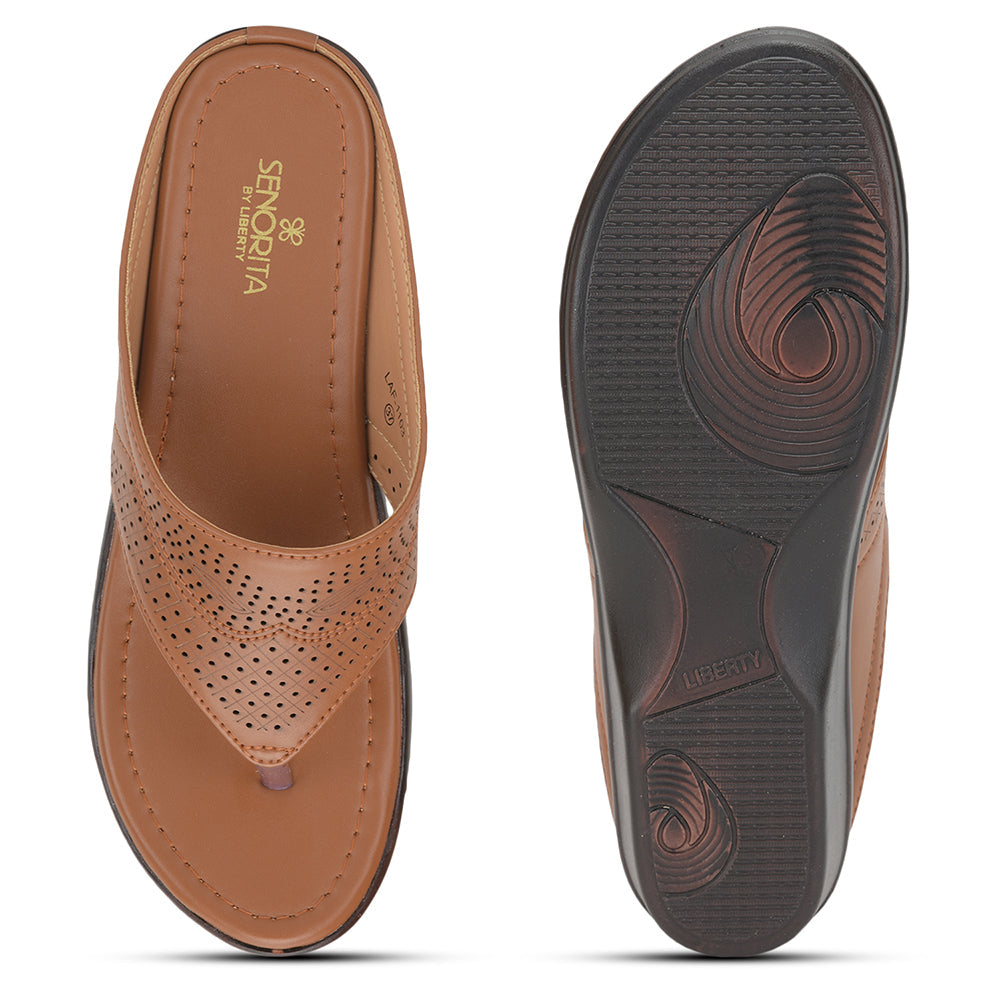 Senorita Casual (Tan) Slipper For Ladies LAF-113 By Liberty