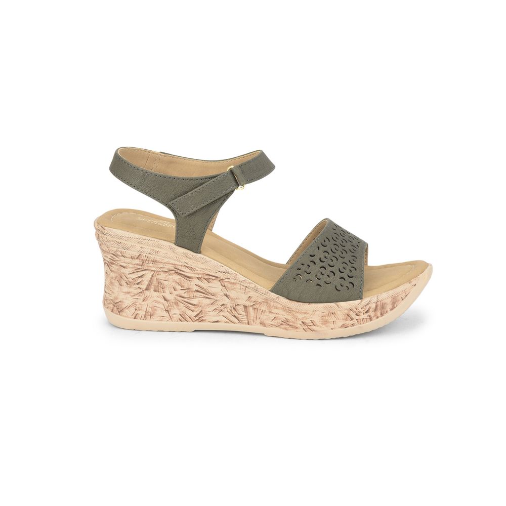 Senorita Casual Sandal For Ladies (Olgreen) DZL-867 By Liberty