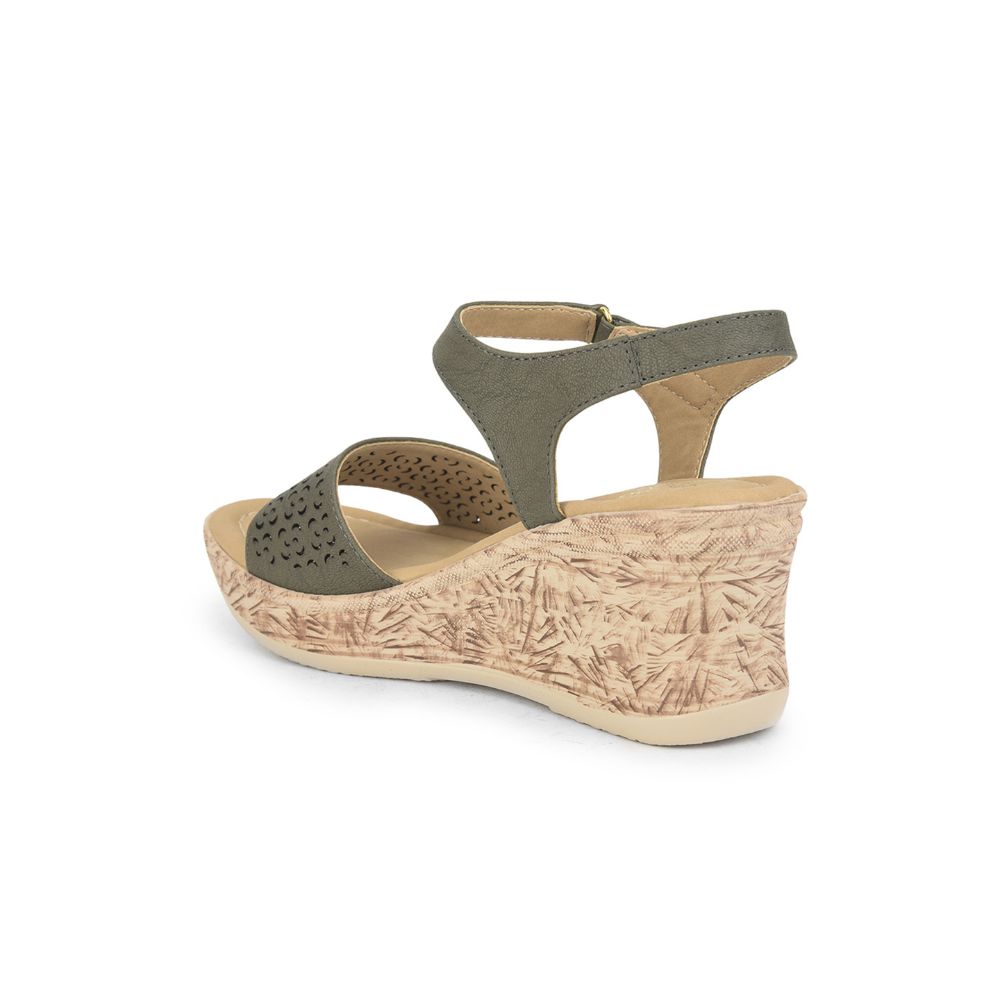 Senorita Casual Sandal For Ladies (Olgreen) DZL-867 By Liberty