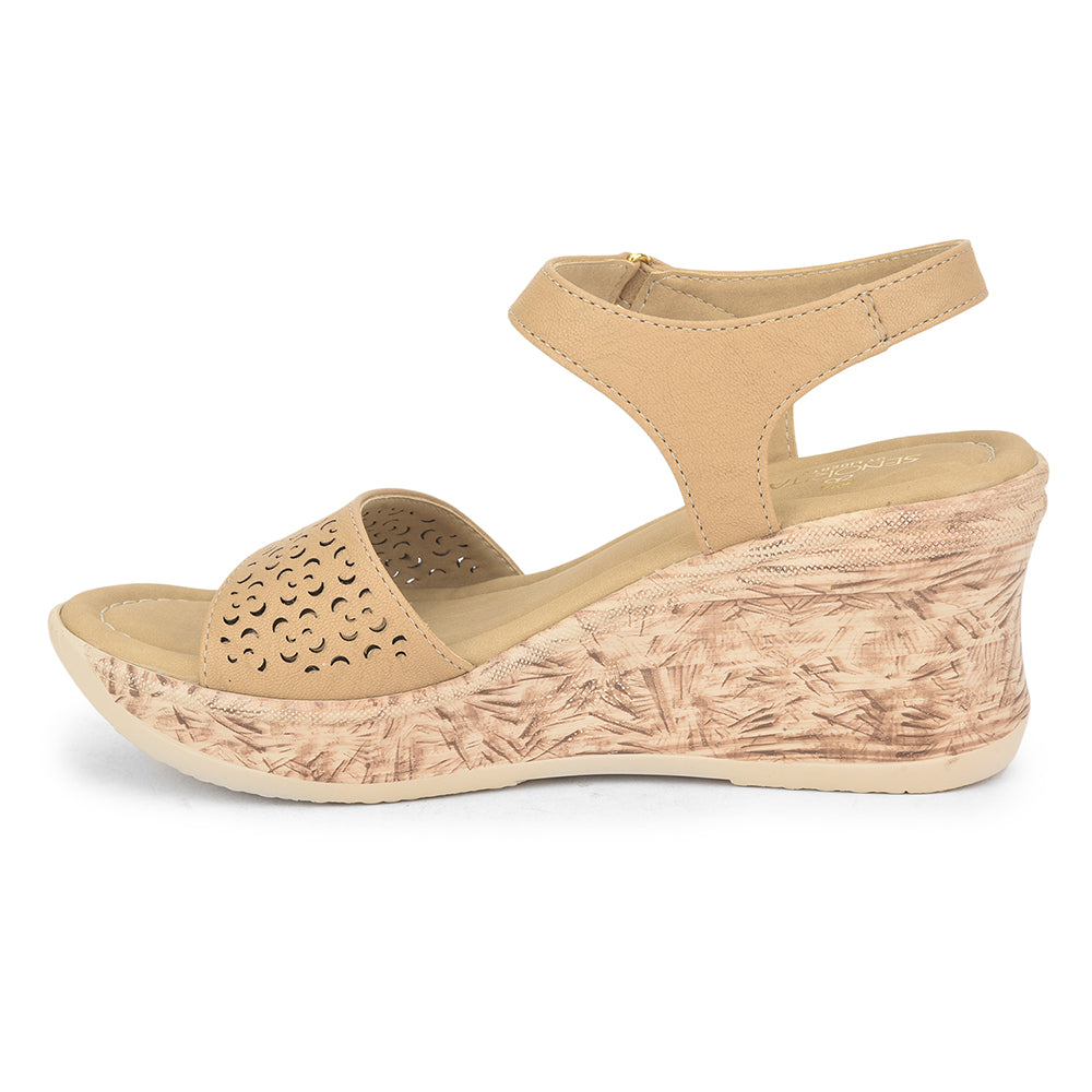 Senorita Casual Sandal For Ladies (Beige) DZL-867 By Liberty