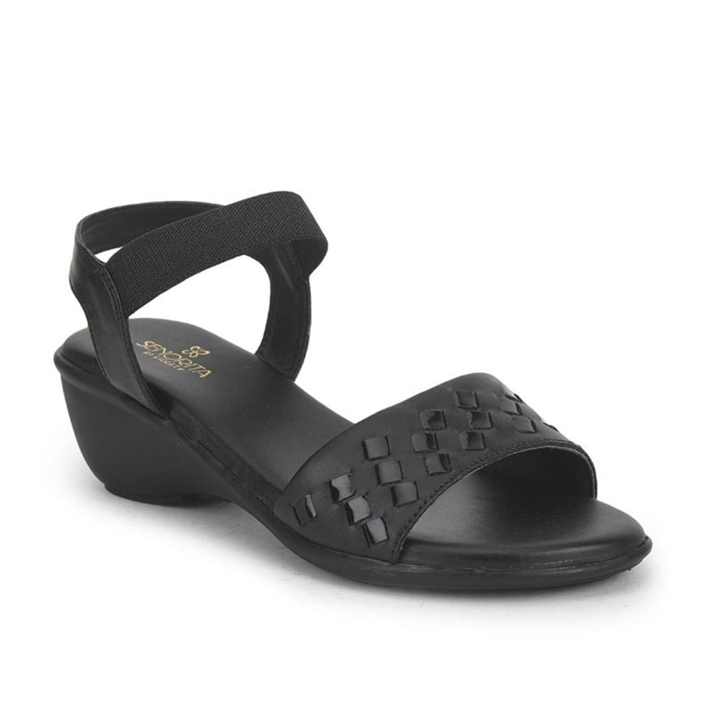 Senorita Ethnic Sandal For Ladies (Black) MDL-8 By Liberty