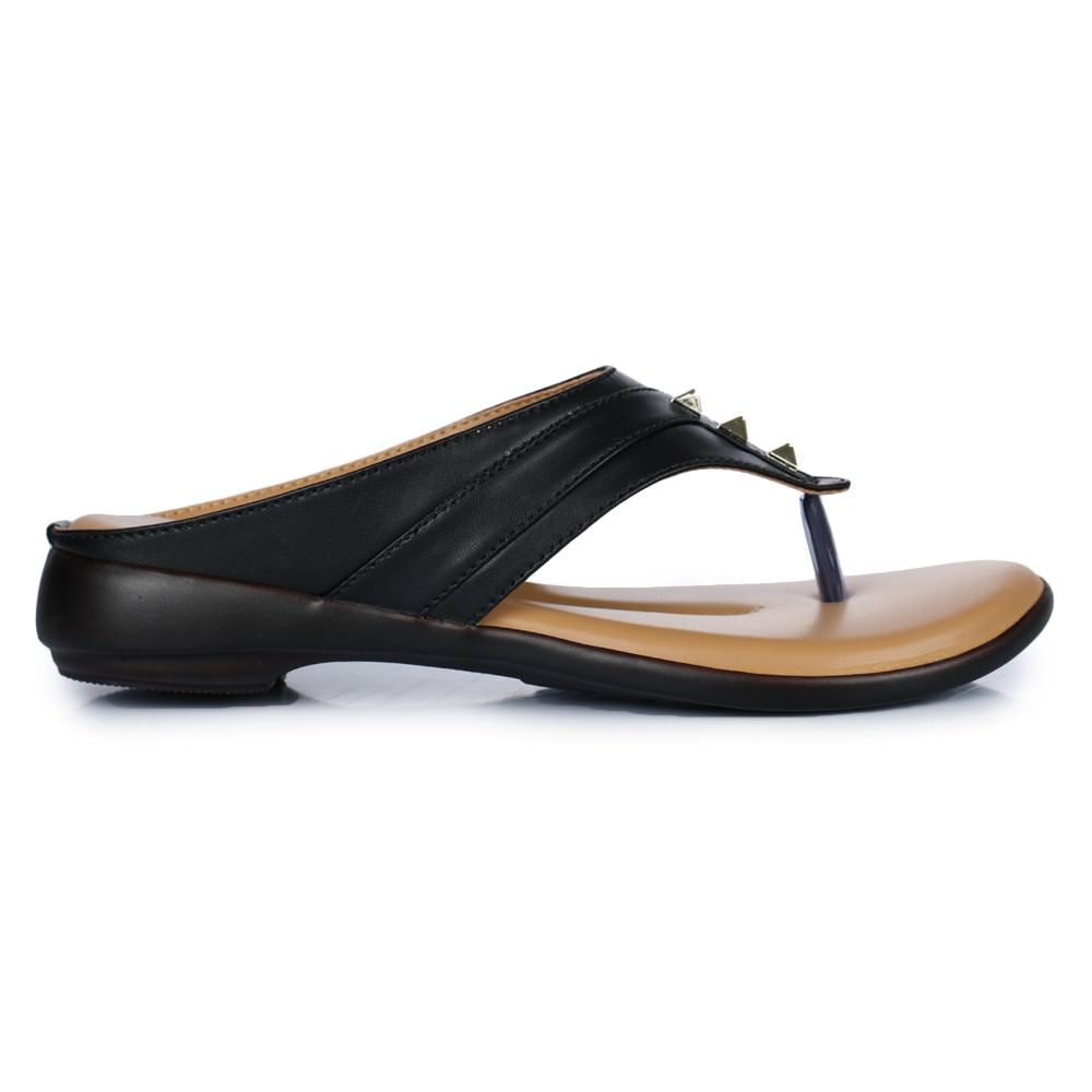 Senorita Casual (Black) Slipper For Women LAF-95 By Liberty