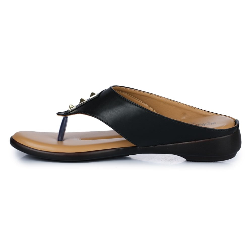 Senorita Casual (Black) Slipper For Women LAF-95 By Liberty