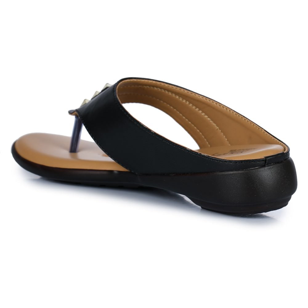 Senorita Casual (Black) Slipper For Women LAF-95 By Liberty