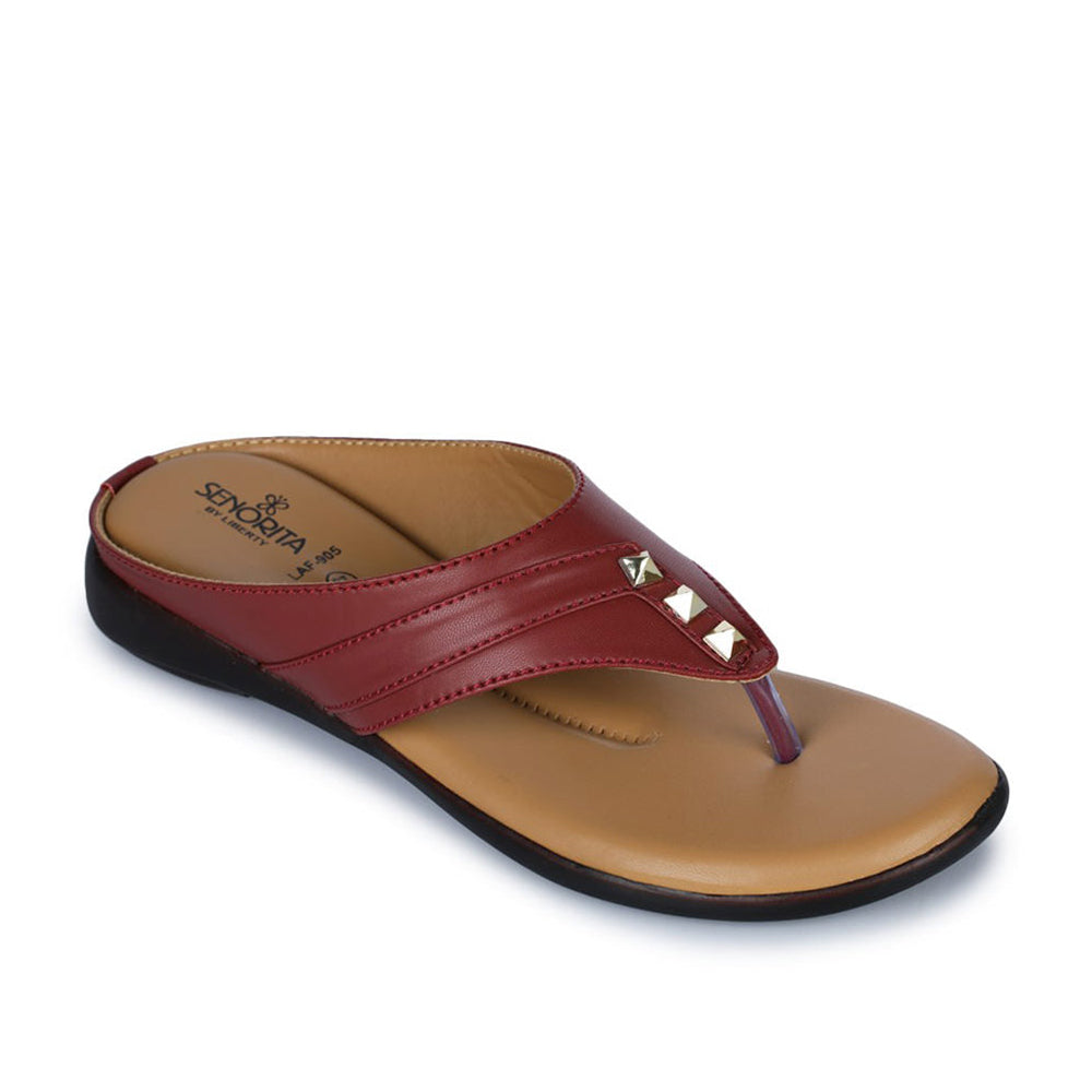 Senorita Casual (Cherry) Slipper For Women LAF-95 By Liberty