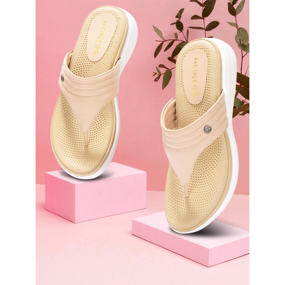 Healers By Liberty Women SFL-1 Cream Casual Slipper