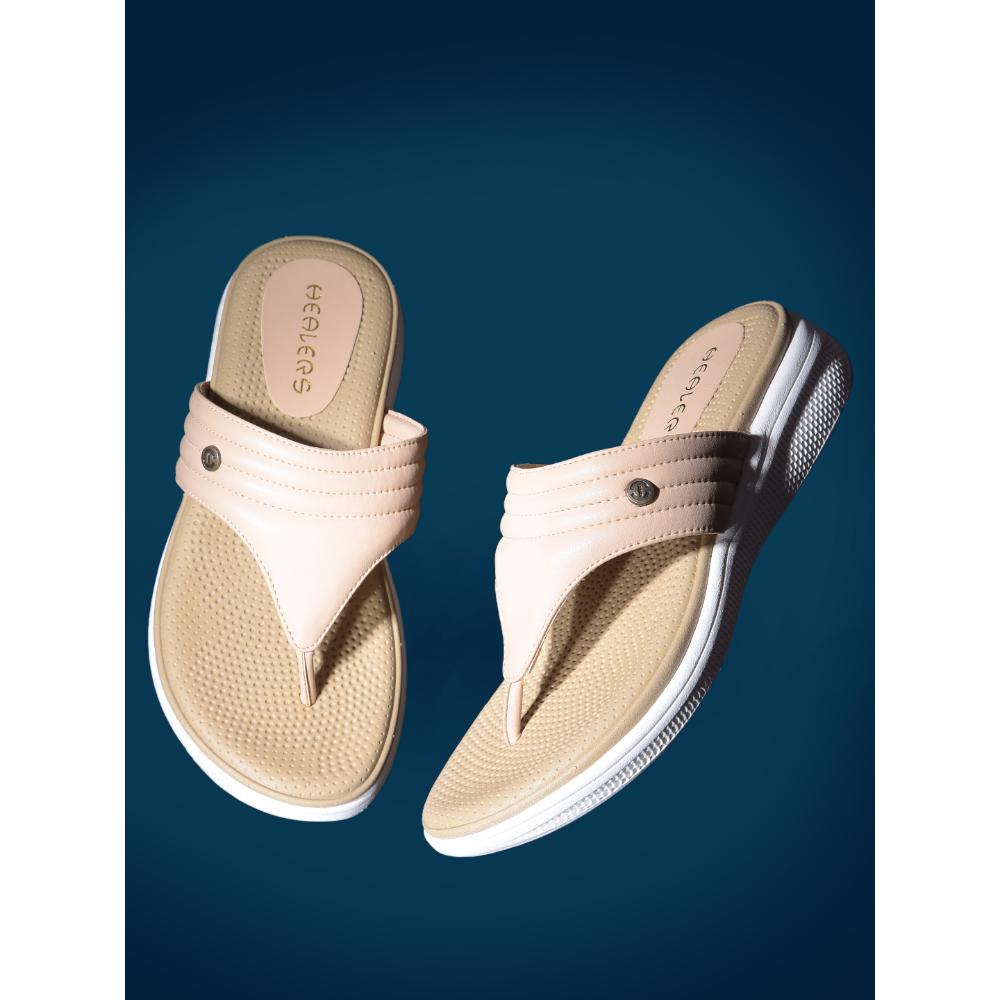 Healers By Liberty Women SFL-1 Cream Casual Slipper