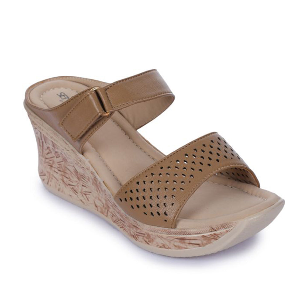 Senorita Fashion (Tan) Slippers For Women DN2-13 By Liberty