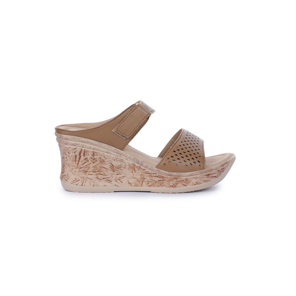 Senorita Fashion (Tan) Slippers For Women DN2-13 By Liberty