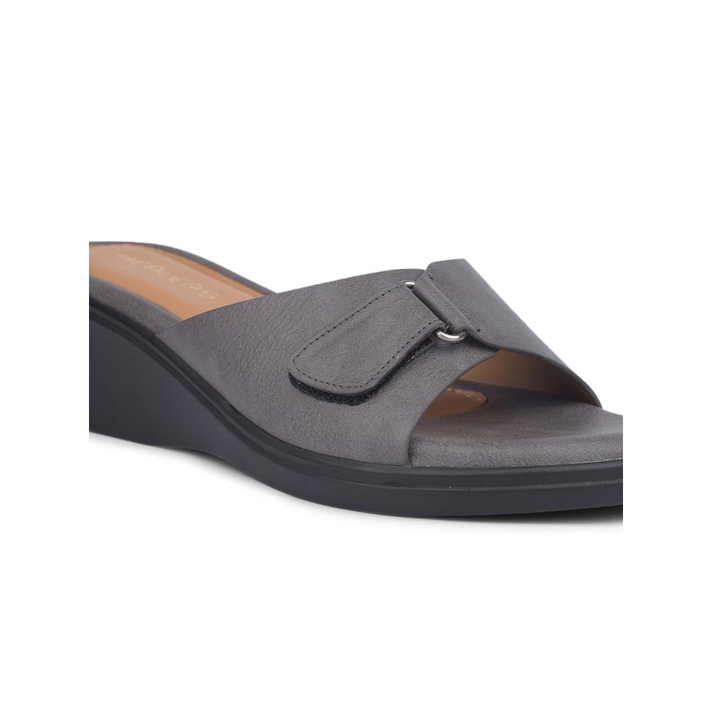 Healers By Liberty Women LDF-21 D. Grey  Wedges Casual Slippers