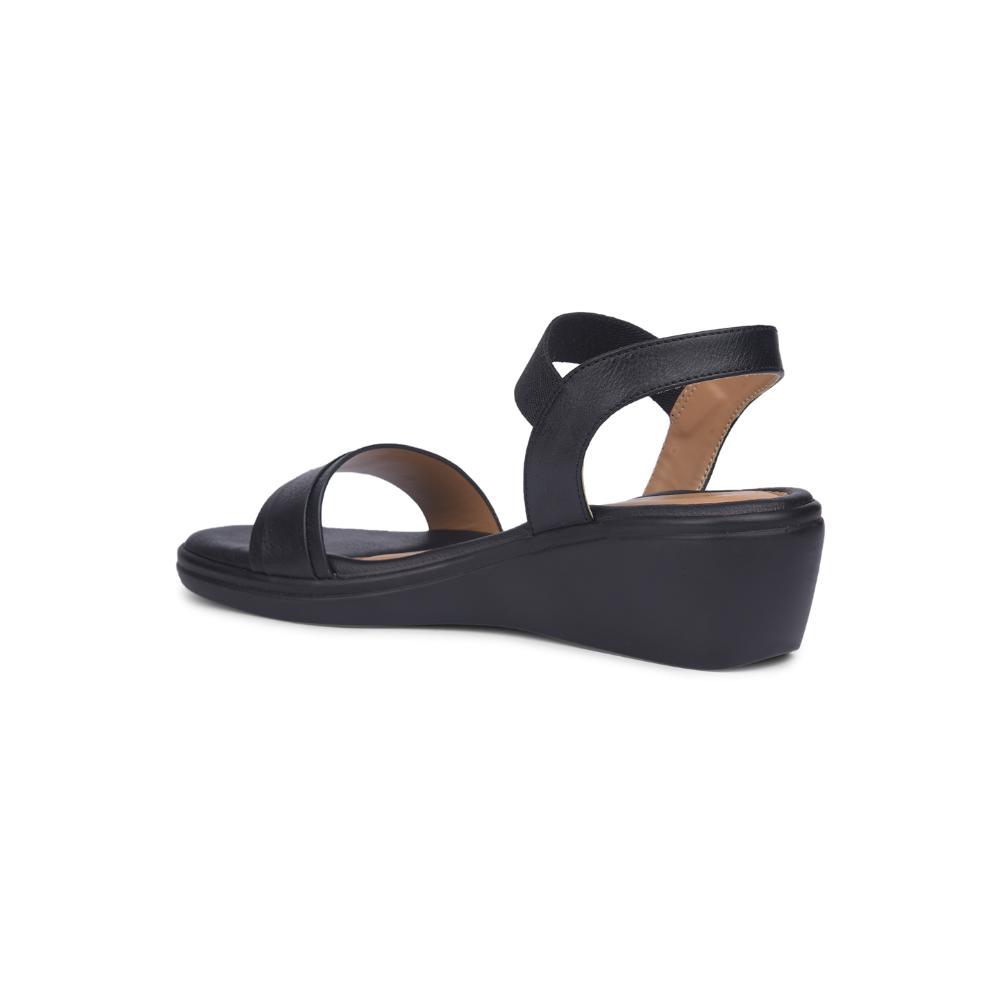 Healers By Liberty Women LDF-22 Black Casual Wedges Heel Sandal